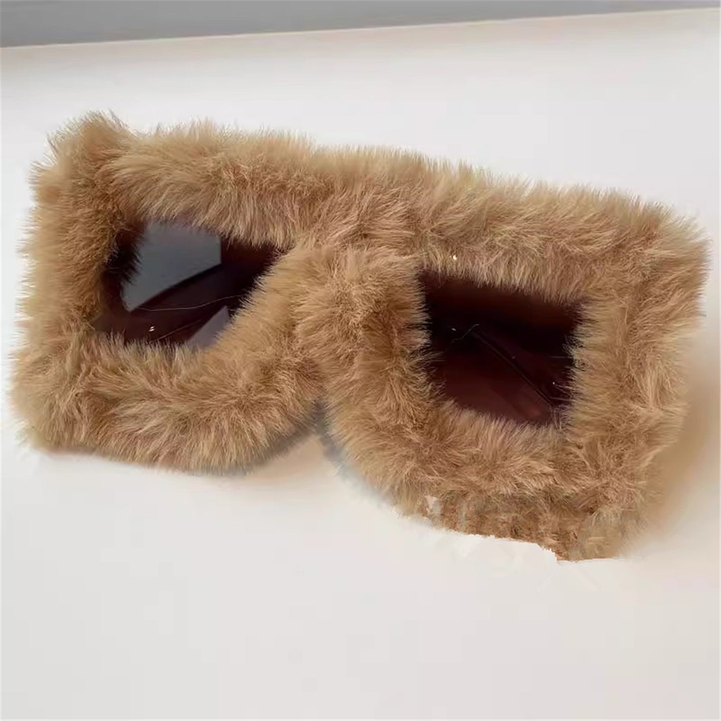 FurinFashion Oversized Beautiful Sunglasses For Women Soft Real Rabbit Fur Sun Glass
